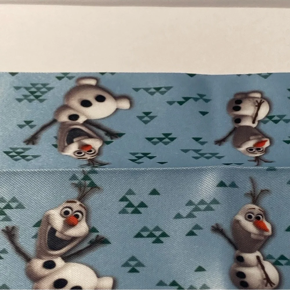10 Disney Frozen Fancy Blanket Binding 4.75yd Dancing Olaf Fabric Strips Craft